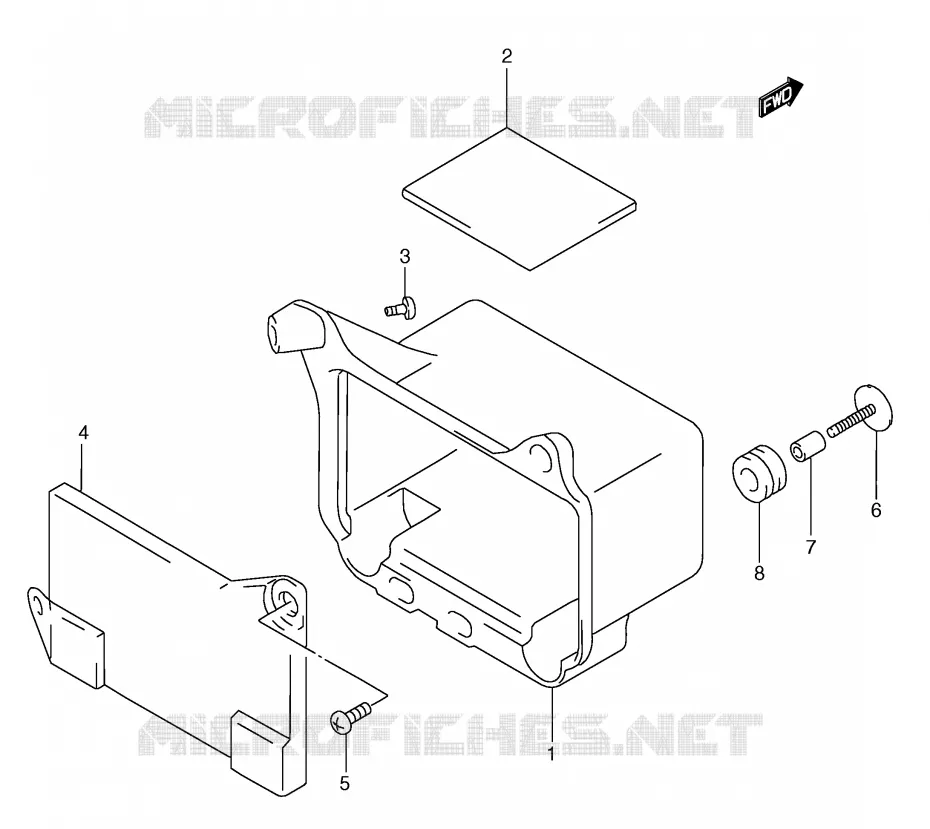 SUPPORT BATTERIE Suzuki SCOOTER 250 BURGMAN 2000  AN250RY(E2)