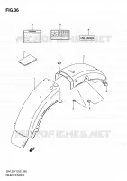 GARDE BOUE ARRIERE (MODELE V/W/X) pour Suzuki GN 125 1997