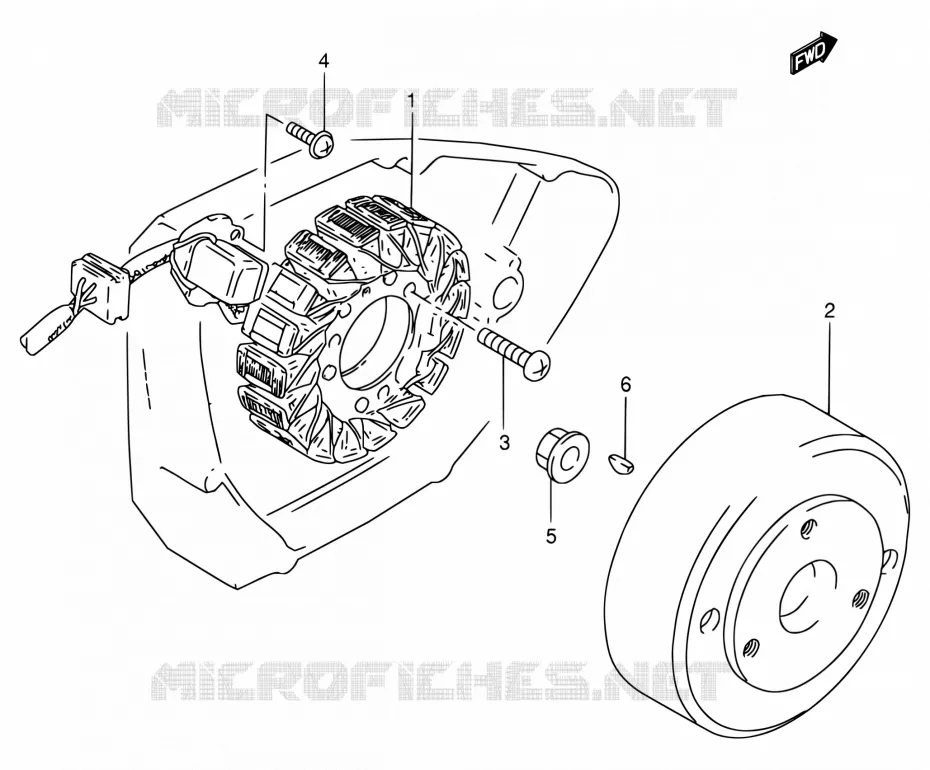 ALLUMAGE ROTOR - STATOR Suzuki MOTO 125 GN 1992  GN125EN(E30)