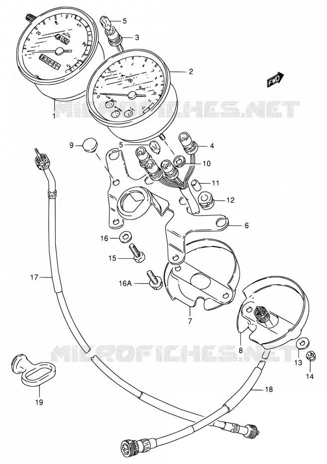 COMPTEUR Suzuki MOTO 125 GN 1992  GN125EN(E30)