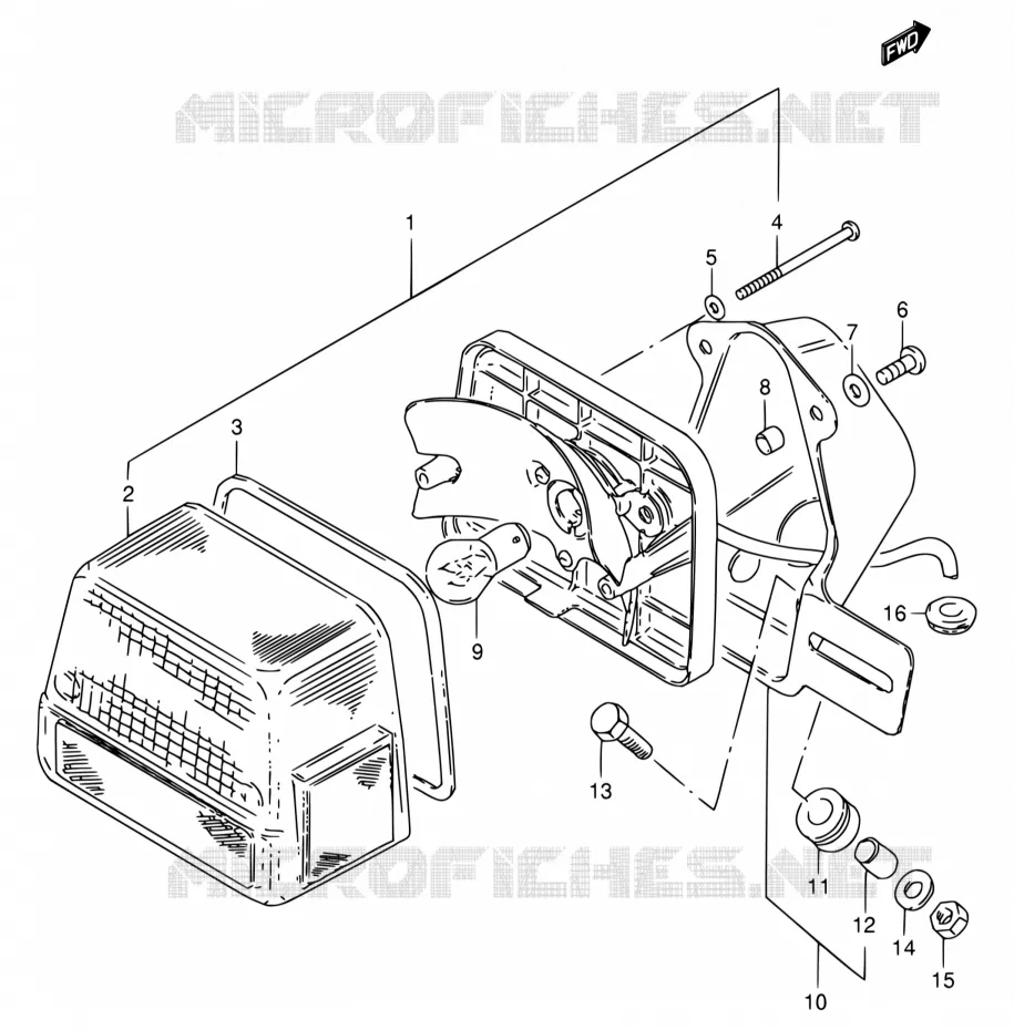 FEU ARRIERE (MODELE N/R E30) Suzuki MOTO 125 GN 1992  GN125EN(E30)