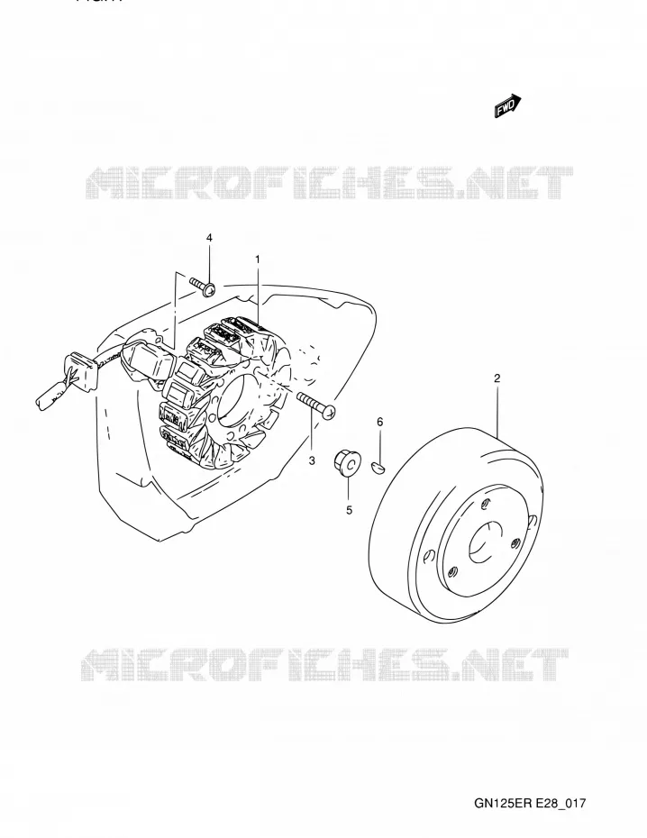 ALLUMAGE ROTOR - STATOR Suzuki MOTO 125 GN 1993  GN125E P (E03,E28,E33)