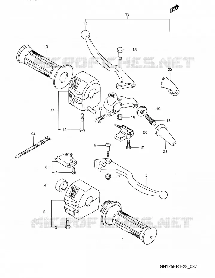 COMMODOS Suzuki MOTO 125 GN 1993  GN125E P (E03,E28,E33)