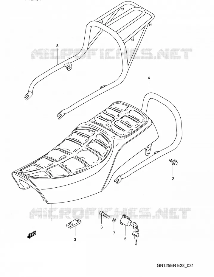 SELLE Suzuki MOTO 125 GN 1993  GN125E P (E03,E28,E33)
