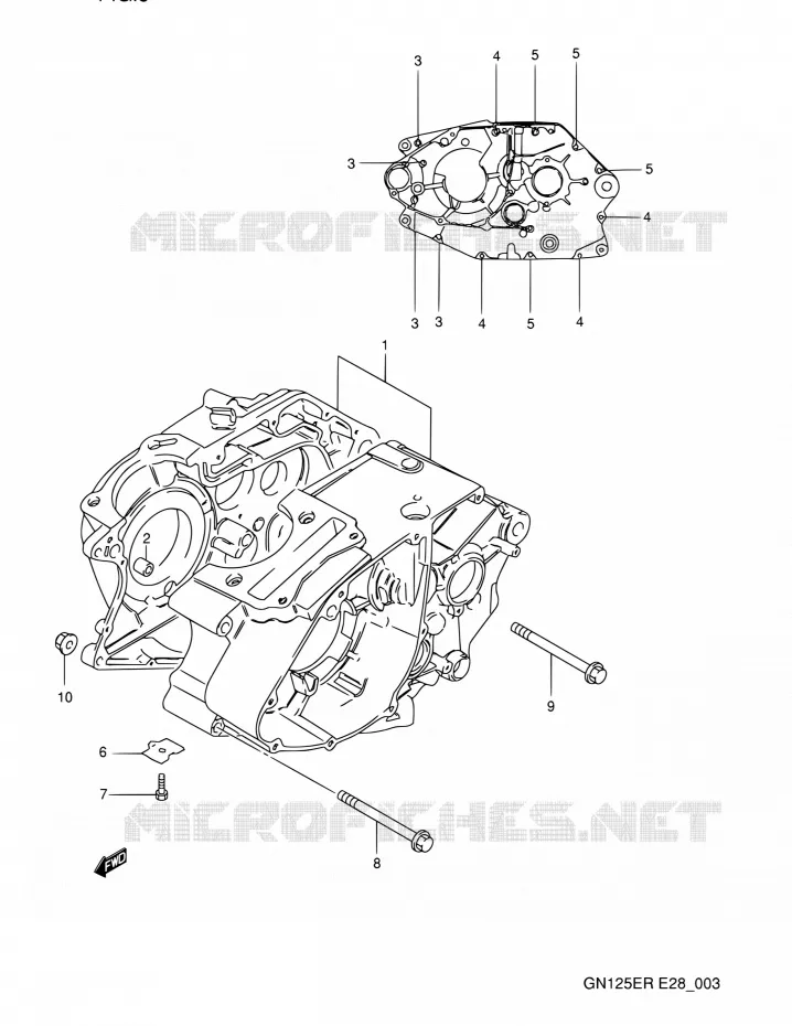 CARTER Suzuki MOTO 125 GN 1994  GN125E R (E03,E28,E33)