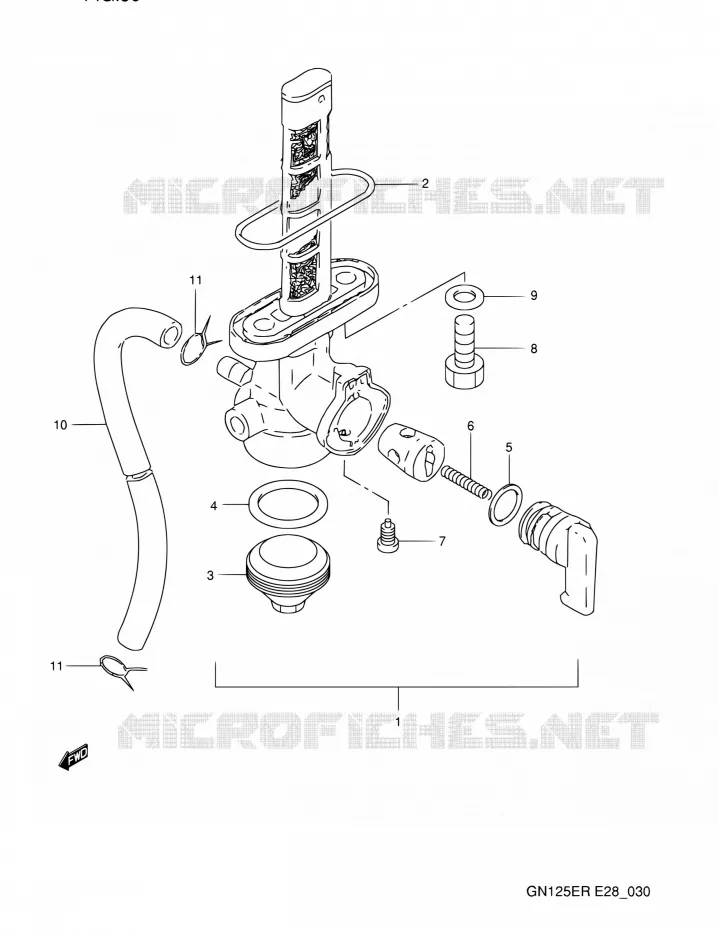ROBINET D'ESSENCE Suzuki MOTO 125 GN 1994  GN125E R (E03,E28,E33)