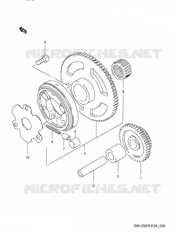 ROUE LIBRE DE DEMARREUR Suzuki MOTO 125 GN 1994  GN125E R (E03,E28,E33)