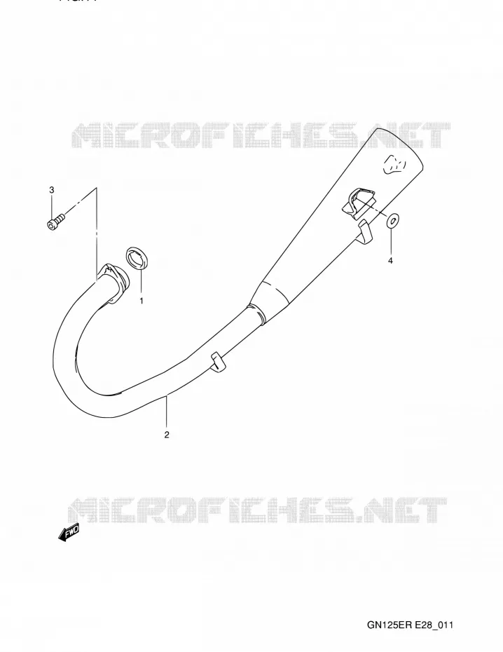 SILENCIEUX Suzuki MOTO 125 GN 1994  GN125E R (E03,E28,E33)
