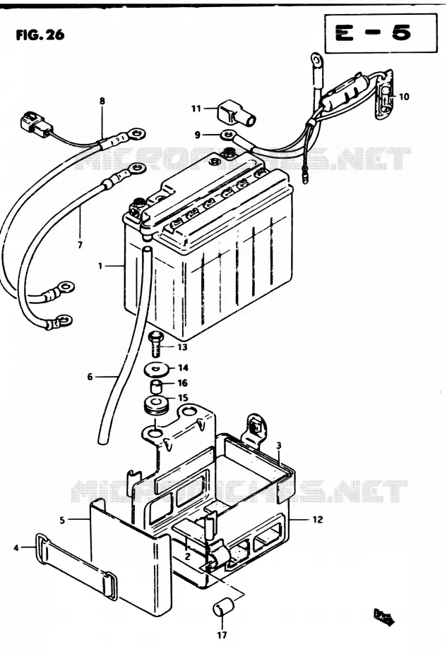 BATTERIE Suzuki MOTO 450 GS-E 1982  GS450EZ