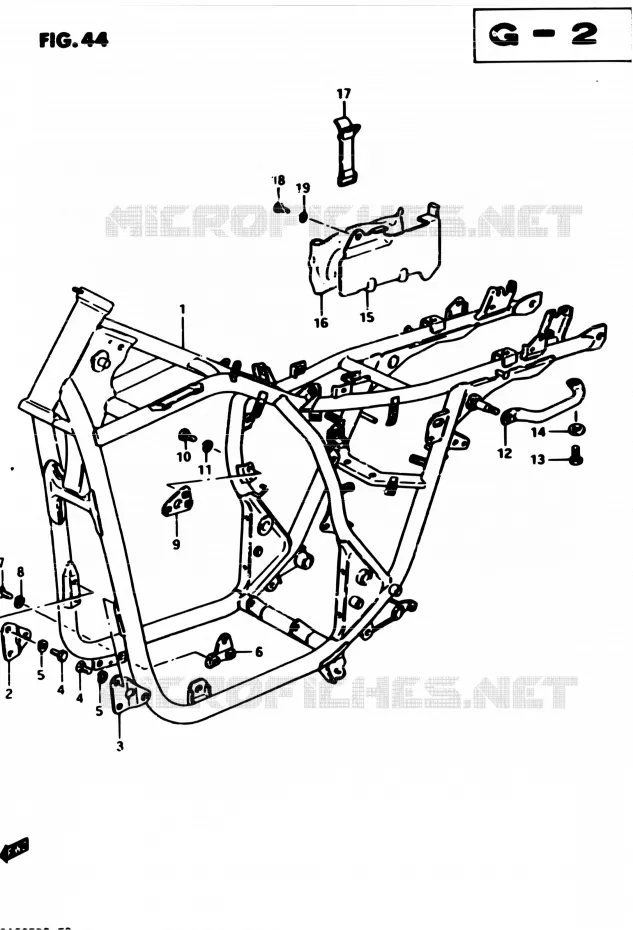 CADRE Suzuki MOTO 450 GS-E 1982  GS450EZ