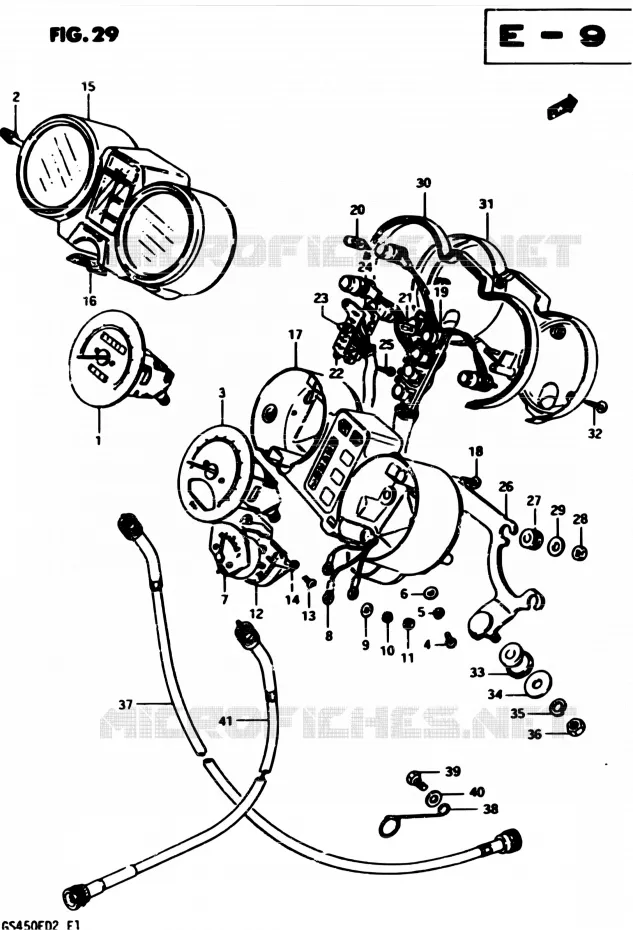COMPTEUR (MODELE D) Suzuki MOTO 450 GS-E 1982  GS450EZ