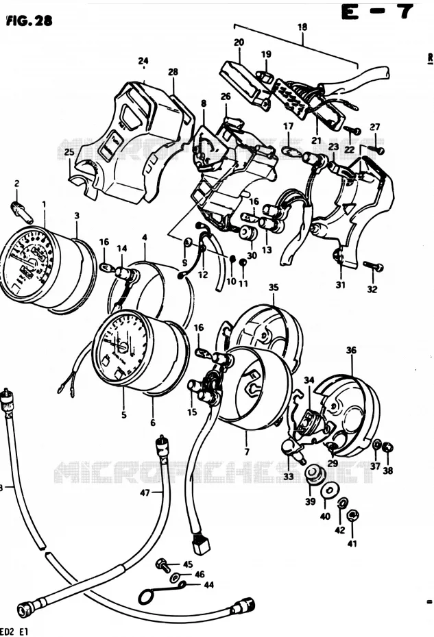 COMPTEUR (MODELE Z) Suzuki MOTO 450 GS-E 1982  GS450EZ