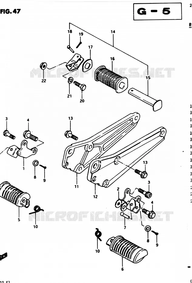 REPOSE PIED Suzuki MOTO 450 GS-E 1982  GS450EZ
