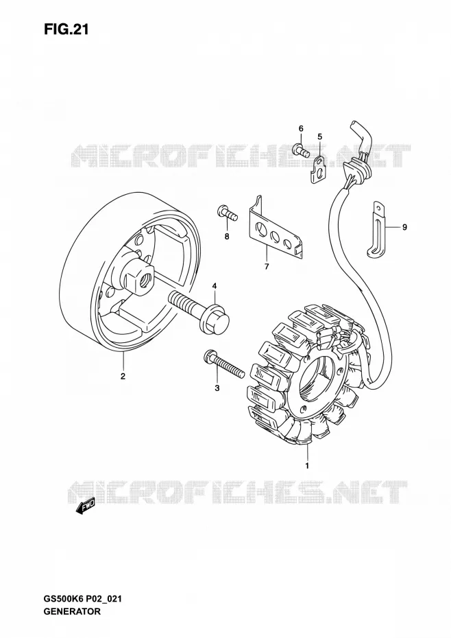 ALTERNATEUR Suzuki MOTO 500 GS-E 2003  GS500 K3 (P19,P24,P54)