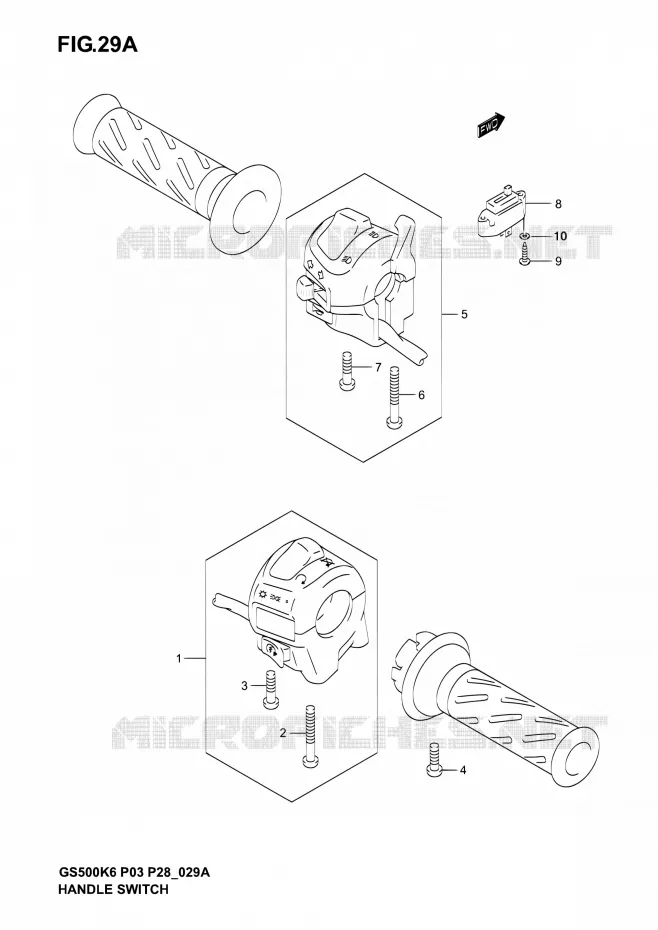 COMMODOS (MODELE K6) Suzuki MOTO 500 GS-E 2006  GS500 K6/GS500F K6 (P03,P28,P33)