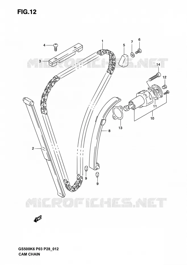 DISTRIBUTION Suzuki MOTO 500 GS-E 2006  GS500 K6/GS500F K6 (P03,P28,P33)