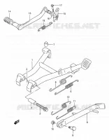 BEQUILLE   PEDALE DE FREIN ARRIERE pour Suzuki GS-E 500 1989