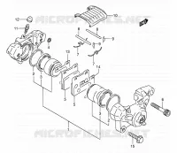 ETRIER DE FREIN ARRIERE (MODELE K/L/M/N) pour Suzuki GS-E 500 1989