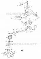 SYSTÈME DE RECYCLAGE GAZ D'ECHAPPEMENT (MODELE N/P/R/S/T:E18,E39) pour Suzuki GS-E 500 1989