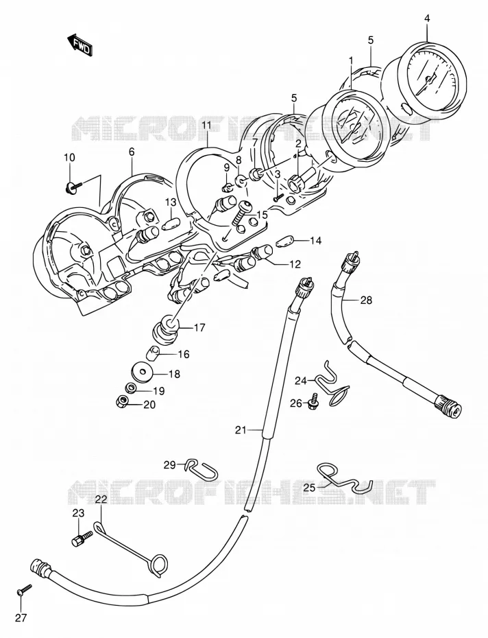 COMPTEUR Suzuki MOTO 500 GS-E 1994  GS500E R/GS500EU R (E02,E04,P09,E18,E21,E22,E24,E25,E34,E37,E39,E53)