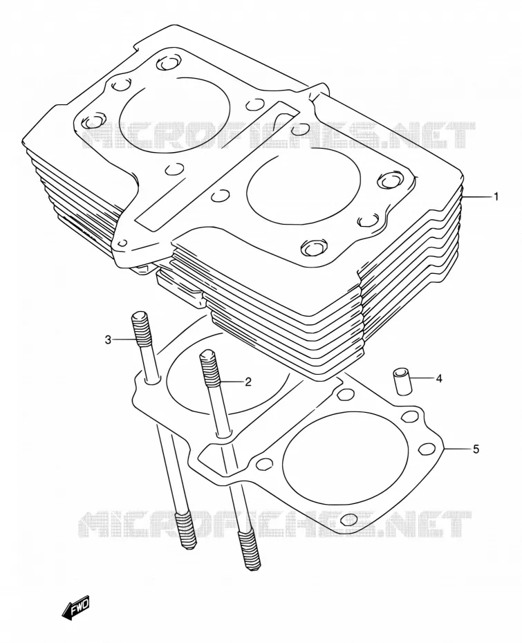 CYLINDRE Suzuki MOTO 500 GS-E 1994  GS500E R/GS500EU R (E02,E04,P09,E18,E21,E22,E24,E25,E34,E37,E39,E53)