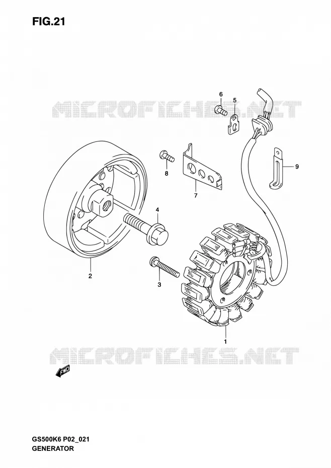 ALTERNATEUR Suzuki MOTO 500 GS-F 2005  GS500F K5 (P02,P19,P24,P54)