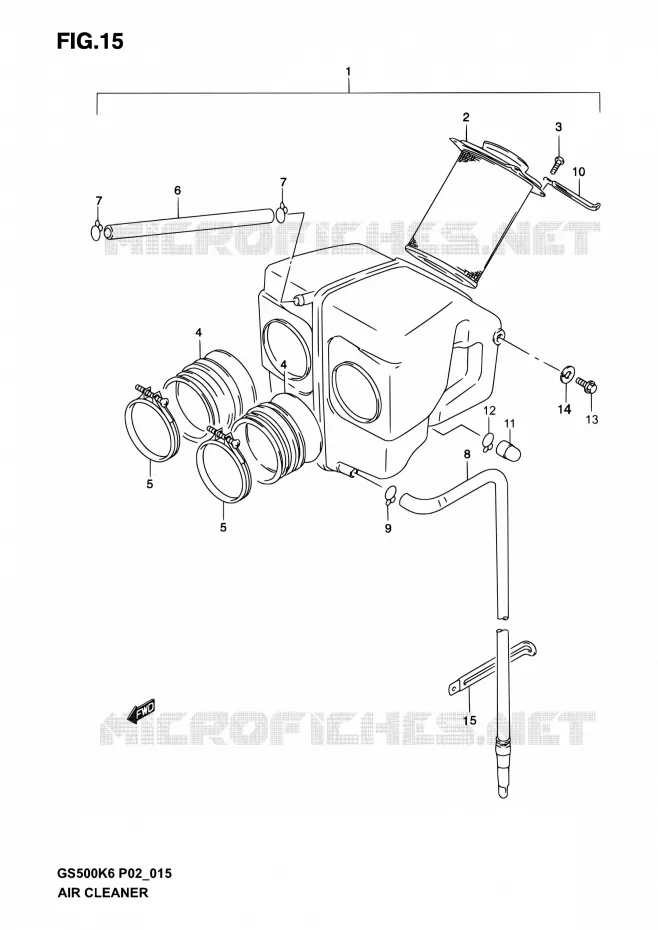 FILTRE A AIR Suzuki MOTO 500 GS-F 2005  GS500F K5 (P02,P19,P24,P54)