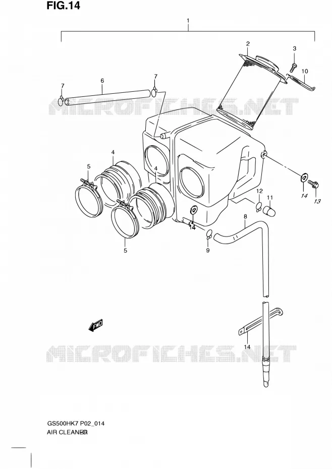 FILTRE A AIR Suzuki MOTO 500 GS-F 2007  GS500FH K7 (P02,P19,P54)