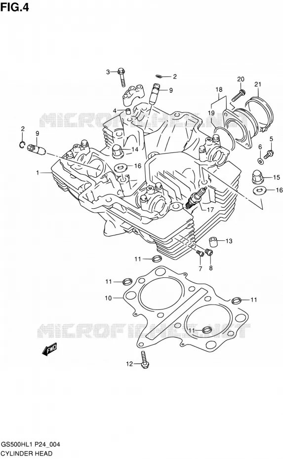 CULASSE Suzuki MOTO 500 GS-F 2011  GS500FHL1(P24)