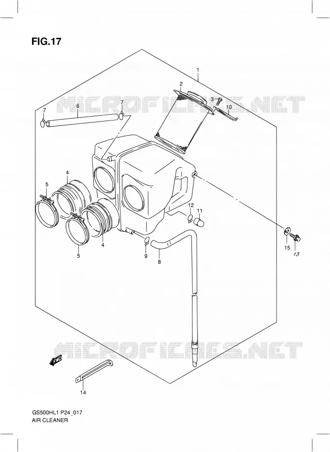 FILTRE A AIR Suzuki MOTO 500 GS-F 2011  GS500FHL1(P24)