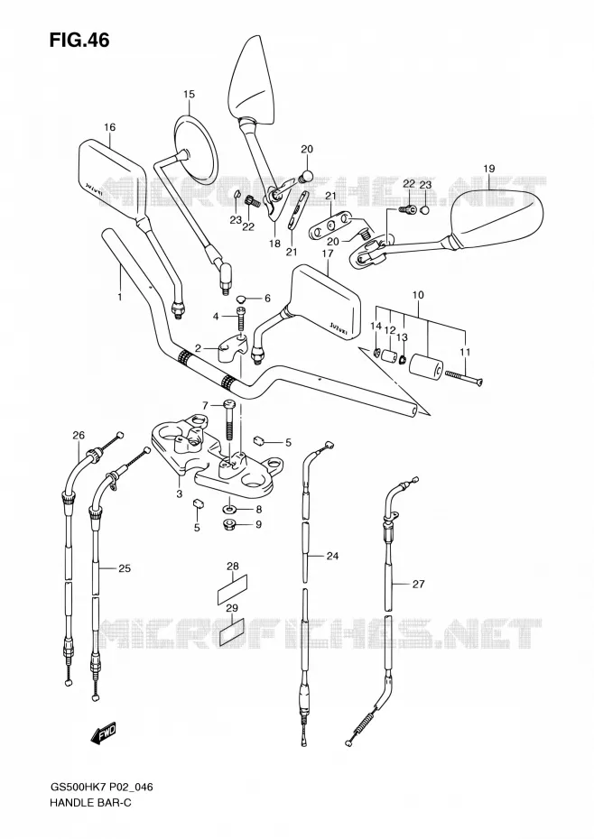 GUIDON Suzuki MOTO 500 GS-E 2007  GS500H K7 (P02,P19,P54)