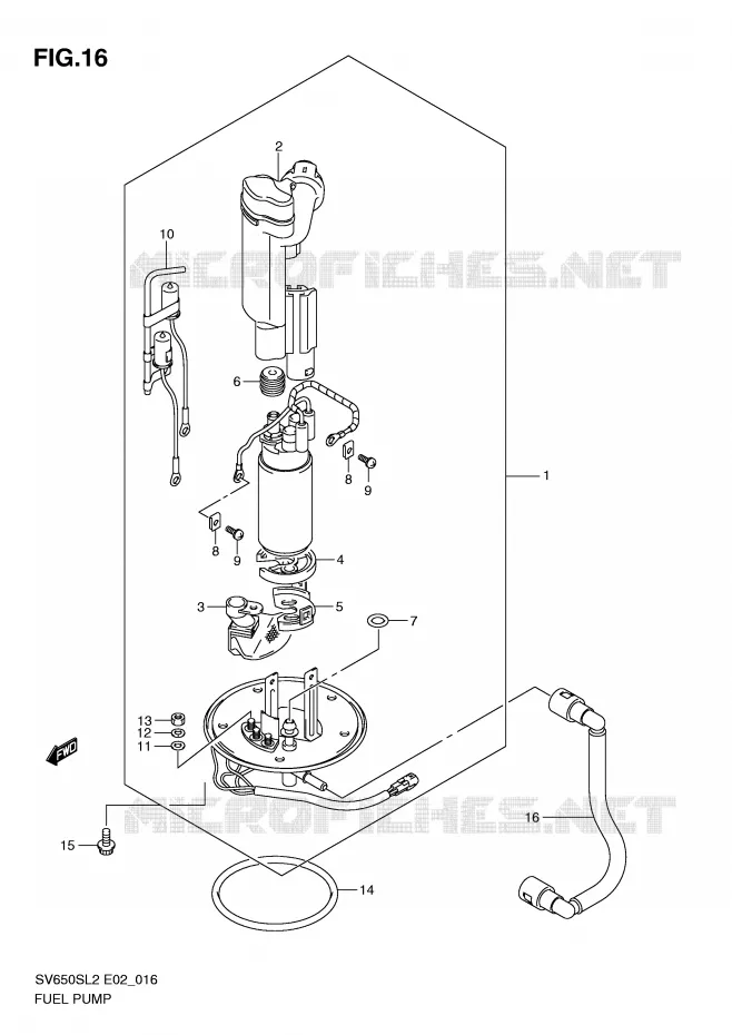 POMPE A ESSENCE Suzuki MOTO 650 SV 2012  SV650SUL2(E02)