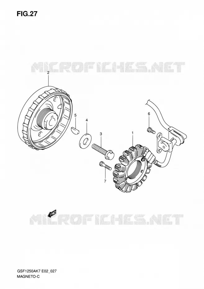 ALLUMAGE ROTOR - STATOR Suzuki MOTO 1250 BANDIT 2008  GSF1250 K8 (E02,E19,E24,E37)