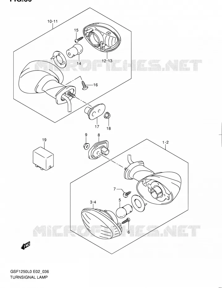 CLIGNOTANTS (E24) Suzuki MOTO 1250 BANDIT 2011  GSF1250 L0 (E02,E19,E24)