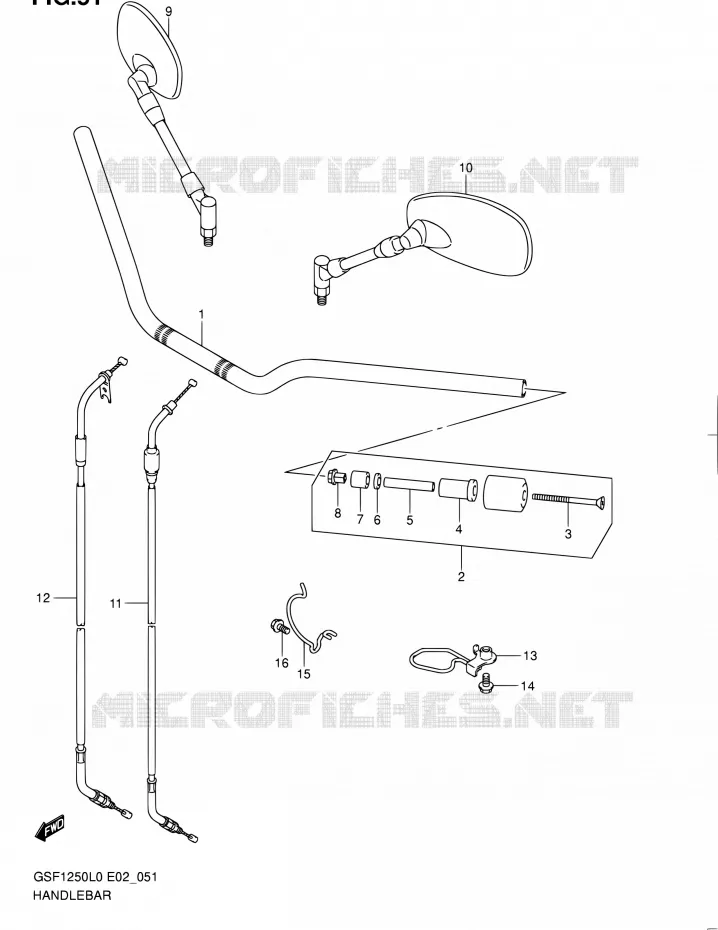 GUIDON Suzuki MOTO 1250 BANDIT 2010  GSF1250 L0 (E02,E19,E24)