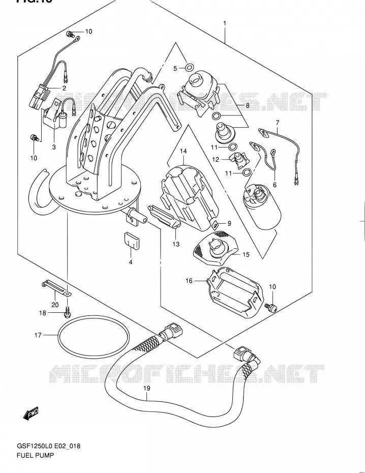 POMPE A ESSENCE Suzuki MOTO 1250 BANDIT 2011  GSF1250 L0 (E02,E19,E24)