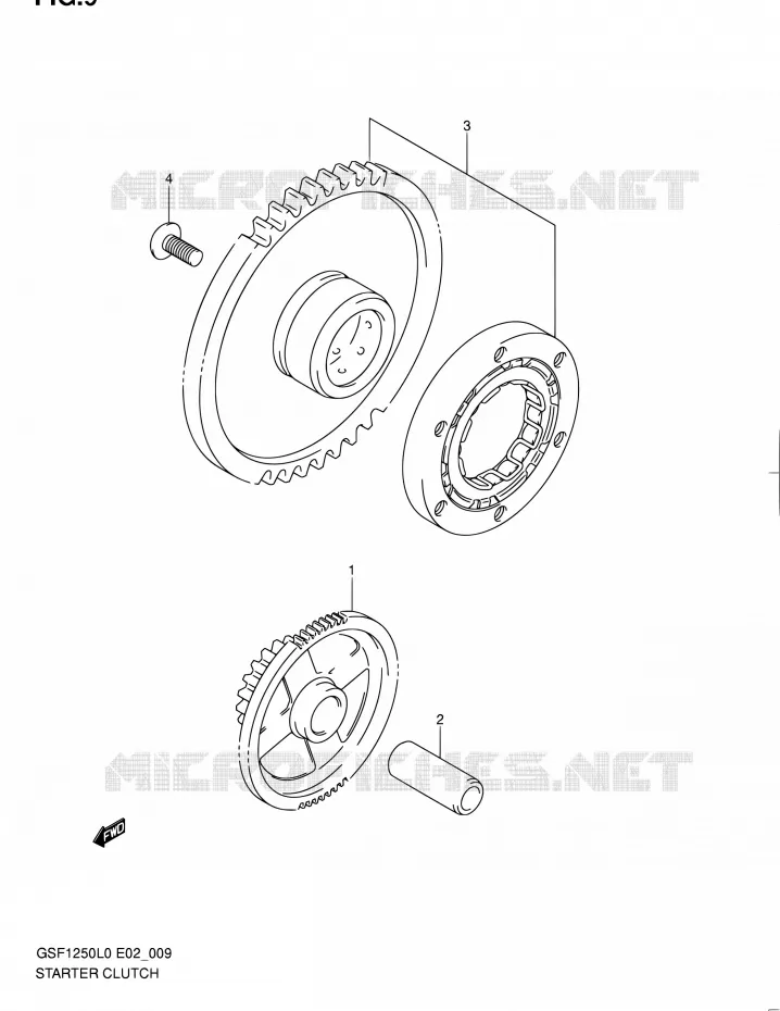 ROUE LIBRE DE DEMARREUR Suzuki MOTO 1250 BANDIT 2012  GSF1250 L0 (E02,E19,E24)