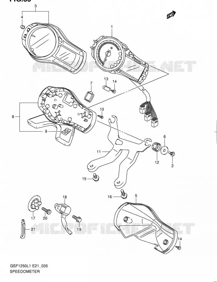 COMPTEUR (GSF1250AL1 E21) Suzuki MOTO 1250 BANDIT 2011  GSF1250L1