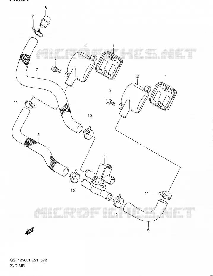 SYSTEME RECYCLAGE GAZ ECHAPPEMENT Suzuki MOTO 1250 BANDIT 2011  GSF1250L1
