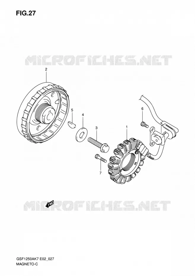 ALLUMAGE ROTOR - STATOR Suzuki MOTO 1250 BANDIT 2007  GSF1250A K7 (E02,E19,E24,E37)