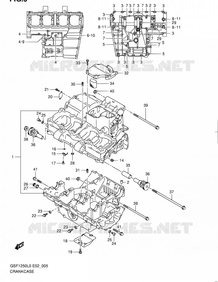 CARTER Suzuki MOTO 1250 BANDIT 2010  GSF1250AL0(E19,E24)