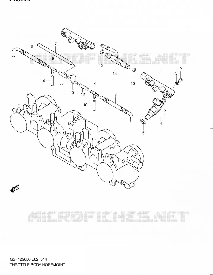 SYSTÈME D'INJECTION Suzuki MOTO 1250 BANDIT 2010  GSF1250AL0(E19,E24)