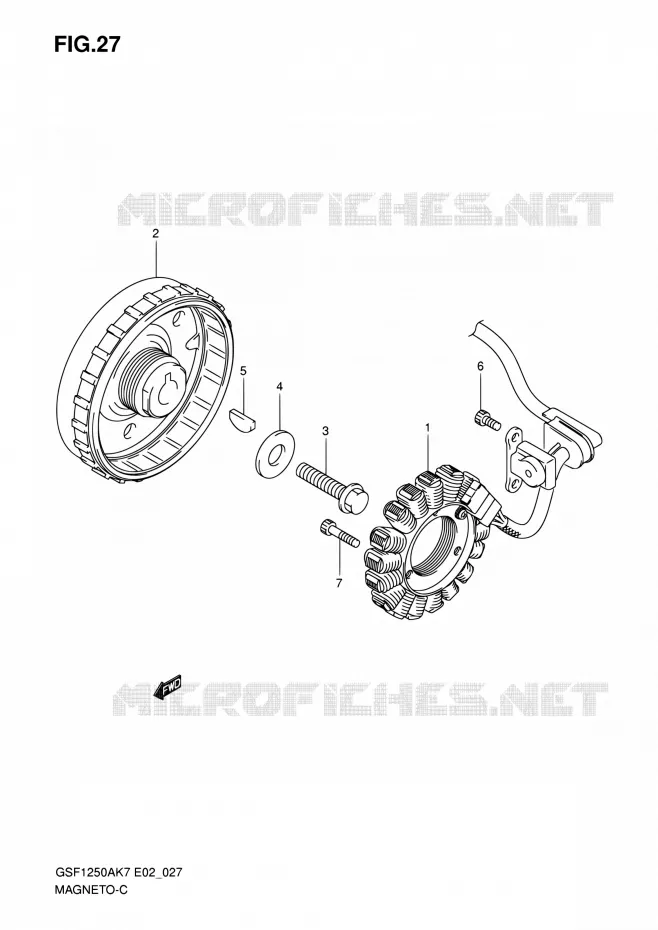 ALLUMAGE ROTOR - STATOR Suzuki MOTO 1250 BANDIT 2008  GSF1250S K8 (E02,E19,E24,E37)
