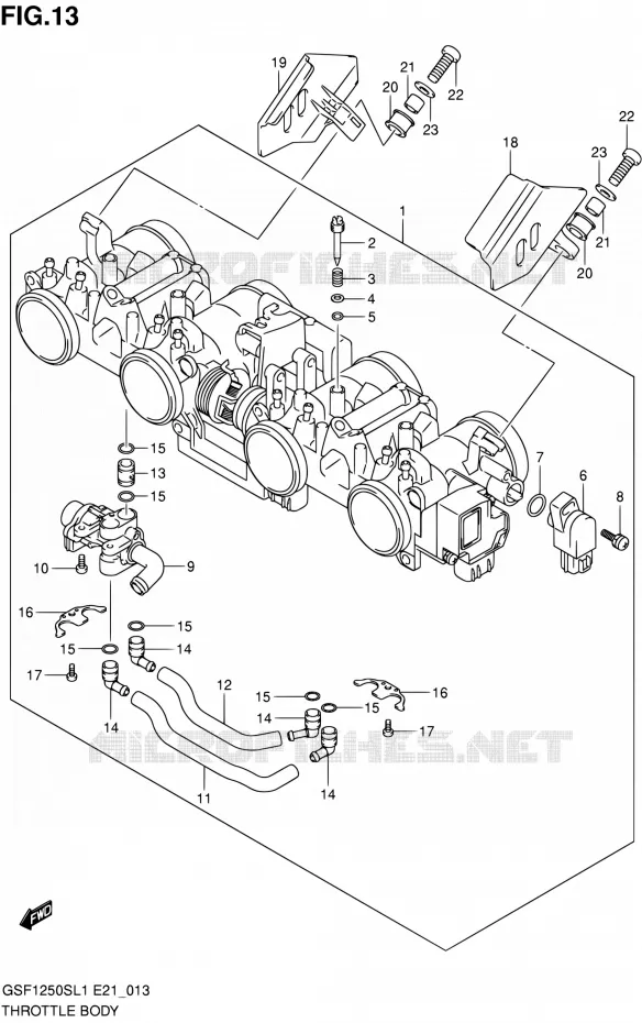 CORPS DE PAPILLON Suzuki MOTO 1250 BANDIT 2011  GSF1250SL1(E24)