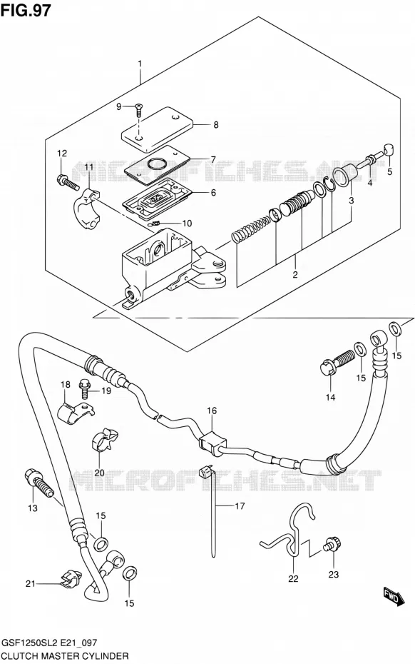 MAITRE CYLINDRE D'EMBRAYAGE Suzuki MOTO 1250 BANDIT 2012  GSF1250SL2(E24)
