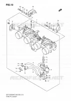 CORPS DE PAPILLON pour Suzuki BANDIT 1250 2009