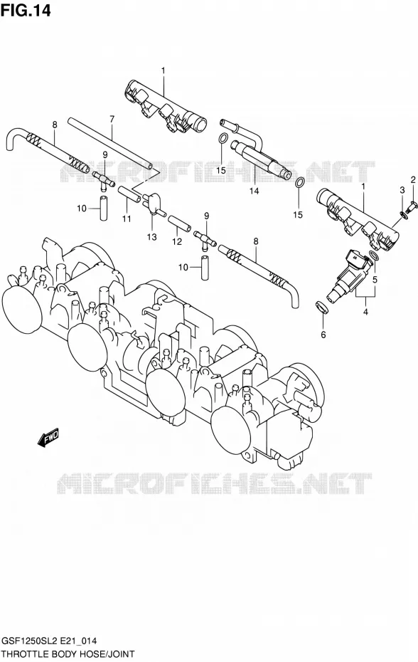 SYSTÈME D'INJECTION Suzuki MOTO 1250 BANDIT 2012  GSF1250SAL2(E21)