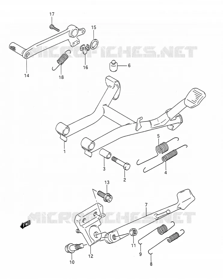 BEQUILLE Suzuki MOTO 400 BANDIT 1991  GSF400 M (E03,E28,E33)