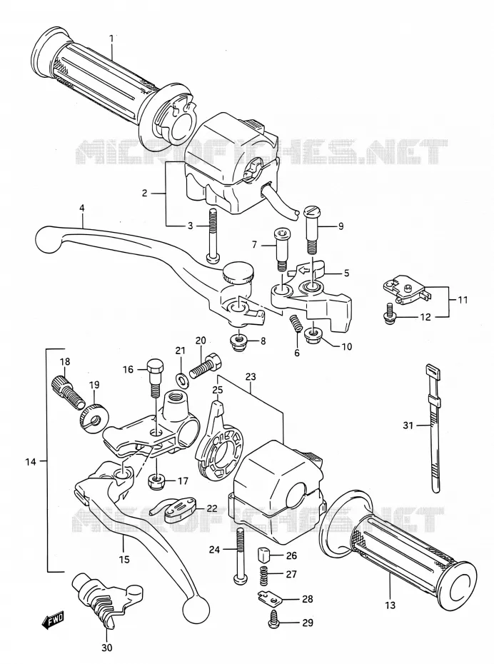 COMMODOS Suzuki MOTO 400 BANDIT 1992  GSF400 N (E03,E28,E33)