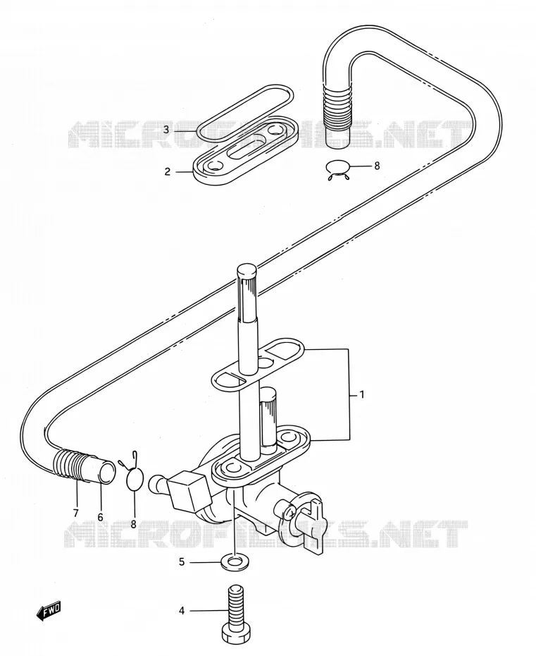 ROBINET D'ESSENCE Suzuki MOTO 400 BANDIT 1992  GSF400 N (E03,E28,E33)